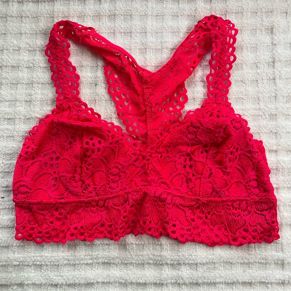 Aerie Vibrant pink Lace Bralette